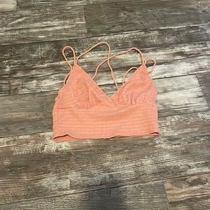Coral colored crop top